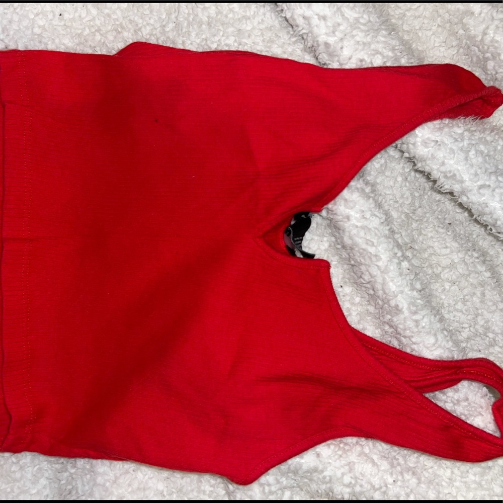 Red crop top forever 21